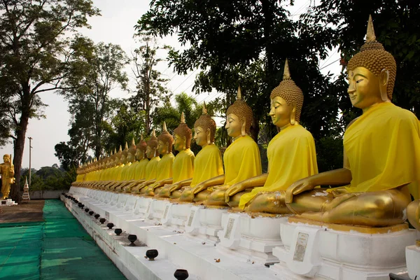 Sakon Nakhon Thailand October Статуя Будди Ват Фрабуддхабат Nam Thip — стокове фото