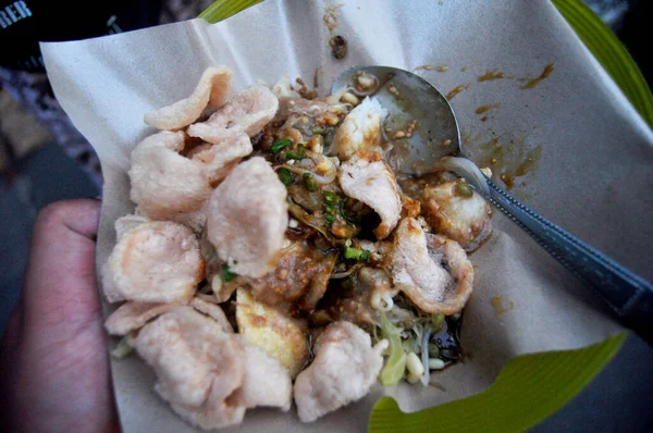 Makanan Jalanan Lokal Gaya Bali Ruang Makan Untuk Orang Indonesia — Stok Foto