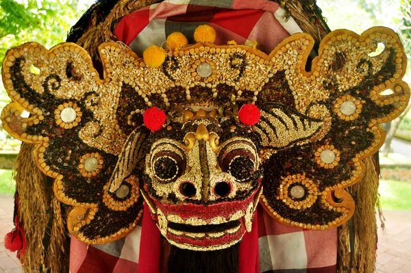 Lion Costume Bali Style Indonesian People Wear Dancing Legong Barong — Stock Photo, Image