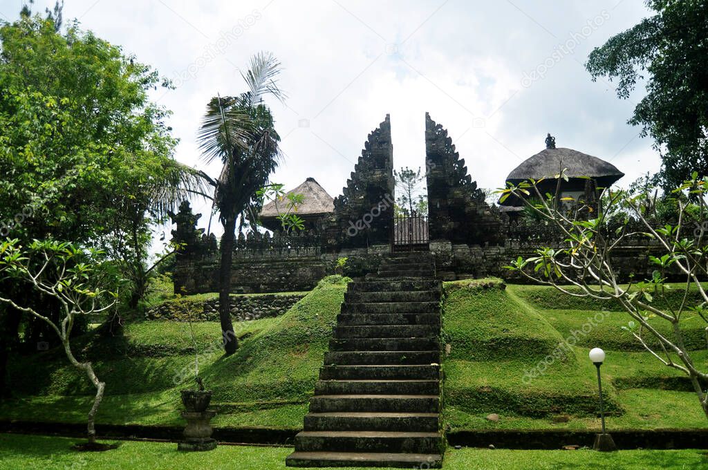 Ancient Entrance to inner sanctum of Pura Taman Ayun or Mengwi Temple significant Hindu archaeological site for travelers people travel visit and respect praying at Badung Regency in Bali, Indonesia