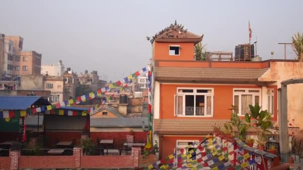 มมองทางอากาศของภ และภ องของ Kathmandu Durbar Square เนปาลหร อแผ นไหว Gorkha — วีดีโอสต็อก