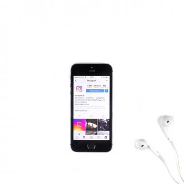 Minsk, Beyaz Rusya - 14 Aralık 2016: Instagram applic görüntü