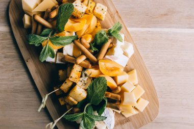 aperatifler ve içinde yeniden tabakta yemek Catering Hizmetleri arka plan