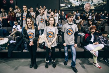 Minsk, Belarus - 11 Şubat: Tsmoki - Minsk (Belarus) ve Cska (Rusya) arasında 11 Şubat 2018 tarihinde Minsk, Belarus 'ta oynanan basketbol maçı
