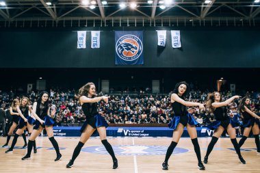 Minsk, Belarus - 11 Şubat: Tsmoki - Minsk (Belarus) ve Cska (Rusya) arasında 11 Şubat 2018 tarihinde Minsk, Belarus 'ta oynanan basketbol maçı