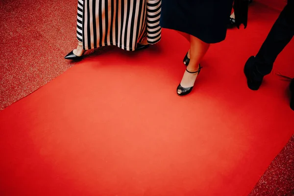 Camino Éxito Alfombra Roja Cuerda Barrera — Foto de Stock