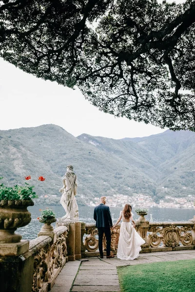 Portrait Gorgeous Wedding Couple Italy — Stock Photo, Image