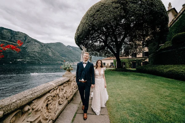 Portrait Gorgeous Wedding Couple Italy — Stock Photo, Image