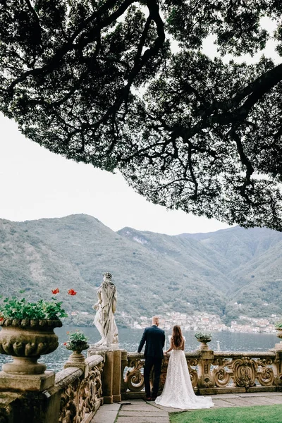 Portrait Gorgeous Wedding Couple Italy — Stock Photo, Image