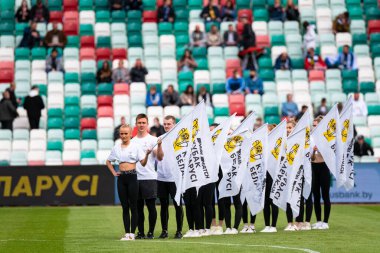 MINSK, BELARUS - 24 Mayıs 2020 Belarus Kupası Finali. Dinamo Stadyumu 'nda (Minsk) FC BATE Borisov - FC Dinamo Brest maçı)