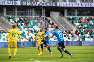MINSK, BELARUS - 24 Mayıs 2020 Belarus Kupası Finali. Dinamo Stadyumu 'nda (Minsk) FC BATE Borisov - FC Dinamo Brest maçı)