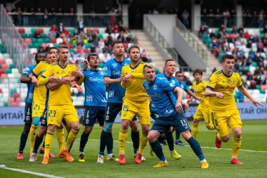 MINSK, BELARUS - 24 Mayıs 2020 Belarus Kupası Finali. Dinamo Stadyumu 'nda (Minsk) FC BATE Borisov - FC Dinamo Brest maçı)