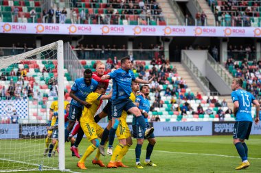 MINSK, BELARUS - 24 Mayıs 2020 Belarus Kupası Finali. Dinamo Stadyumu 'nda (Minsk) FC BATE Borisov - FC Dinamo Brest maçı)