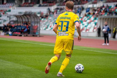 MINSK, BELARUS - 24 Mayıs 2020: FC BATE Borisov Belarus Kupası Final 2020. Dinamo Stadyumu 'nda (Minsk) FC BATE Borisov - FC Dinamo Brest maçı)