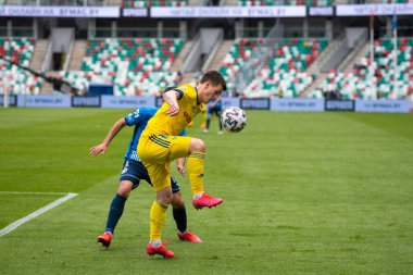 MINSK, BELARUS - 24 Mayıs 2020 Belarus Kupası Finali. Dinamo Stadyumu 'nda (Minsk) FC BATE Borisov - FC Dinamo Brest maçı)