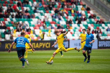MINSK, BELARUS - 24 Mayıs 2020 Belarus Kupası Finali. Dinamo Stadyumu 'nda (Minsk) FC BATE Borisov - FC Dinamo Brest maçı)