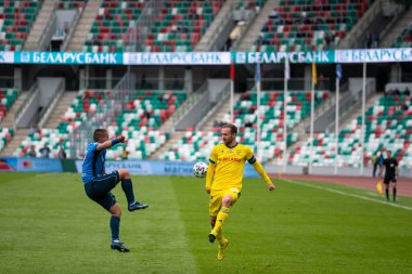 MINSK, BELARUS - 24 Mayıs 2020 Belarus Kupası Finali. Dinamo Stadyumu 'nda (Minsk) FC BATE Borisov - FC Dinamo Brest maçı)