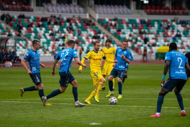 MINSK, BELARUS - 24 Mayıs 2020 Belarus Kupası Finali. Dinamo Stadyumu 'nda (Minsk) FC BATE Borisov - FC Dinamo Brest maçı)