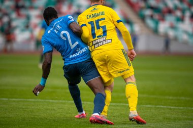 MINSK, BELARUS - 24 Mayıs 2020 Belarus Kupası Finali. Dinamo Stadyumu 'nda (Minsk) FC BATE Borisov - FC Dinamo Brest maçı)