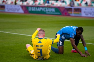 MINSK, BELARUS - 24 Mayıs 2020 Belarus Kupası Finali. Dinamo Stadyumu 'nda (Minsk) FC BATE Borisov - FC Dinamo Brest maçı)