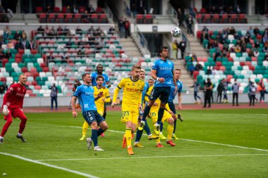 MINSK, BELARUS - 24 Mayıs 2020 Belarus Kupası Finali. Dinamo Stadyumu 'nda (Minsk) FC BATE Borisov - FC Dinamo Brest maçı)