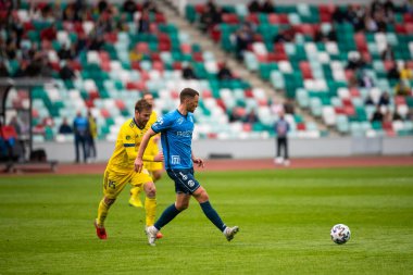 MINSK, BELARUS - 24 Mayıs 2020 Belarus Kupası Finali. Dinamo Stadyumu 'nda (Minsk) FC BATE Borisov - FC Dinamo Brest maçı)