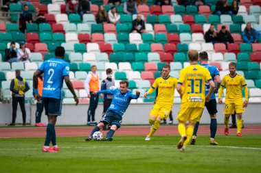 MINSK, BELARUS - 24 Mayıs 2020 Belarus Kupası Finali. Dinamo Stadyumu 'nda (Minsk) FC BATE Borisov - FC Dinamo Brest maçı)