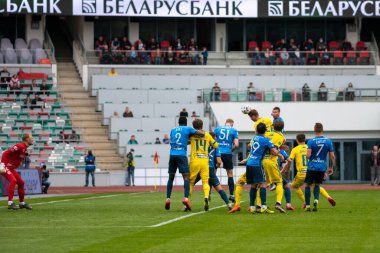 MINSK, BELARUS - 24 Mayıs 2020 Belarus Kupası Finali. Dinamo Stadyumu 'nda (Minsk) FC BATE Borisov - FC Dinamo Brest maçı)