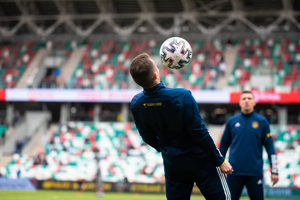 Minsk Belarus Mai 2020 Die Spieler Des Bate Borisov Weißrussischen — Stockfoto