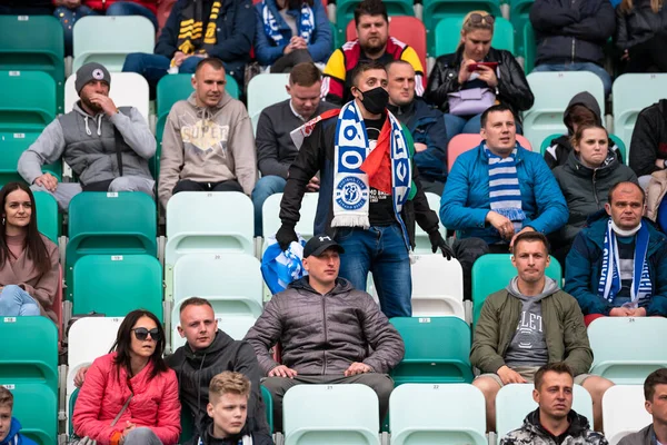 Minsk Belarus Mai 2020 Ein Fan Des Dynamo Brest Weißrussischen — Stockfoto