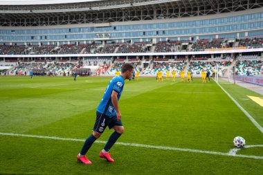 MINSK, BELARUS - 24 Mayıs 2020 Belarus Kupası Finali. Dinamo Stadyumu 'nda (Minsk) FC BATE Borisov - FC Dinamo Brest maçı)