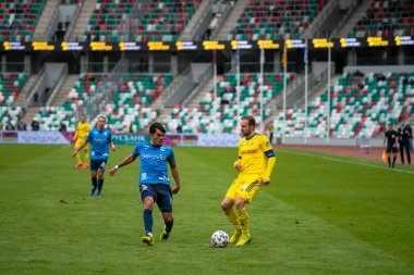 MINSK, BELARUS - 24 Mayıs 2020 Belarus Kupası Finali. Dinamo Stadyumu 'nda (Minsk) FC BATE Borisov - FC Dinamo Brest maçı)
