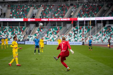 MINSK, BELARUS - 24 Mayıs 2020 Belarus Kupası Finali. Dinamo Stadyumu 'nda (Minsk) FC BATE Borisov - FC Dinamo Brest maçı)