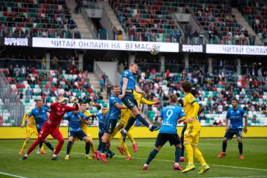 MINSK, BELARUS - 24 Mayıs 2020 Belarus Kupası Finali. Dinamo Stadyumu 'nda (Minsk) FC BATE Borisov - FC Dinamo Brest maçı)