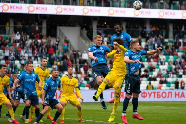MINSK, BELARUS - 24 Mayıs 2020 Belarus Kupası Finali. Dinamo Stadyumu 'nda (Minsk) FC BATE Borisov - FC Dinamo Brest maçı)