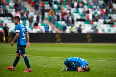 MINSK, BELARUS - 24 Mayıs 2020 Belarus Kupası Finali. Dinamo Stadyumu 'nda (Minsk) FC BATE Borisov - FC Dinamo Brest maçı)