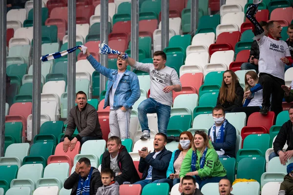 Minsk Belarus Mai 2020 Ein Fan Des Dynamo Brest Weißrussischen — Stockfoto
