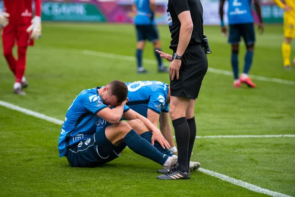 MINSK, BELARUS - 24 Mayıs 2020 Belarus Kupası Finali. Dinamo Stadyumu 'nda (Minsk) FC BATE Borisov - FC Dinamo Brest maçı)