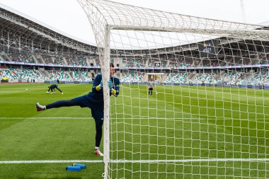 MINSK, BELARUS - 24 Mayıs 2020 Belarus Kupası Finali. Dinamo Stadyumu 'nda (Minsk) FC BATE Borisov - FC Dinamo Brest maçı)