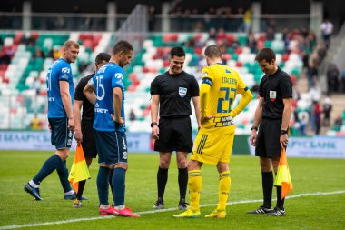MINSK, BELARUS - 24 Mayıs 2020 Belarus Kupası Finali. Dinamo Stadyumu 'nda (Minsk) FC BATE Borisov - FC Dinamo Brest maçı)