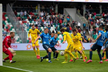 MINSK, BELARUS - 24 Mayıs 2020 Belarus Kupası Finali. Dinamo Stadyumu 'nda (Minsk) FC BATE Borisov - FC Dinamo Brest maçı)