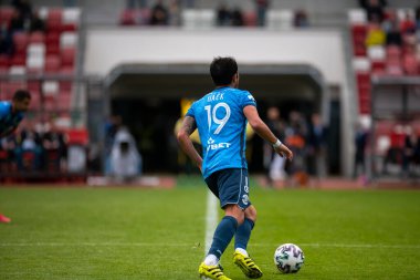 MINSK, BELARUS - 24 Mayıs 2020 Belarus Kupası Finali. Dinamo Stadyumu 'nda (Minsk) FC BATE Borisov - FC Dinamo Brest maçı)