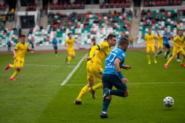 MINSK, BELARUS - 24 Mayıs 2020 Belarus Kupası Finali. Dinamo Stadyumu 'nda (Minsk) FC BATE Borisov - FC Dinamo Brest maçı)