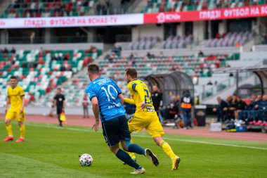 MINSK, BELARUS - 24 Mayıs 2020 Belarus Kupası Finali. Dinamo Stadyumu 'nda (Minsk) FC BATE Borisov - FC Dinamo Brest maçı)