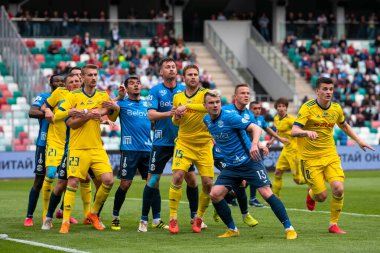 MINSK, BELARUS - 24 Mayıs 2020 Belarus Kupası Finali. Dinamo Stadyumu 'nda (Minsk) FC BATE Borisov - FC Dinamo Brest maçı)
