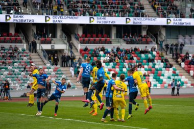 MINSK, BELARUS - 24 Mayıs 2020 Belarus Kupası Finali. Dinamo Stadyumu 'nda (Minsk) FC BATE Borisov - FC Dinamo Brest maçı)