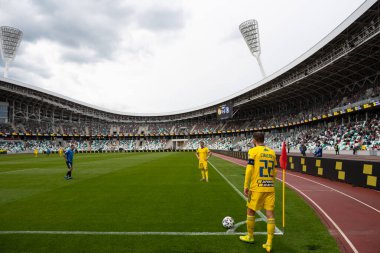 MINSK, BELARUS - 24 Mayıs 2020: FC BATE Borisov Belarus Kupası Final 2020. Dinamo Stadyumu 'nda (Minsk) FC BATE Borisov - FC Dinamo Brest maçı)