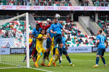 MINSK, BELARUS - 24 Mayıs 2020 Belarus Kupası Finali. Dinamo Stadyumu 'nda (Minsk) FC BATE Borisov - FC Dinamo Brest maçı)