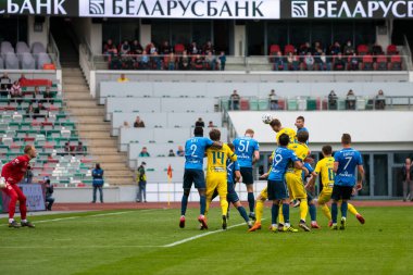MINSK, BELARUS - 24 Mayıs 2020 Belarus Kupası Finali. Dinamo Stadyumu 'nda (Minsk) FC BATE Borisov - FC Dinamo Brest maçı)