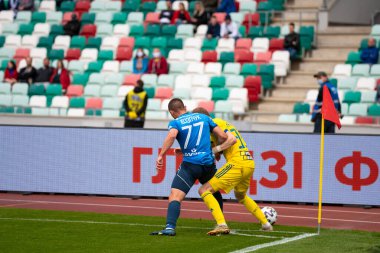 MINSK, BELARUS - 24 Mayıs 2020 Belarus Kupası Finali. Dinamo Stadyumu 'nda (Minsk) FC BATE Borisov - FC Dinamo Brest maçı)